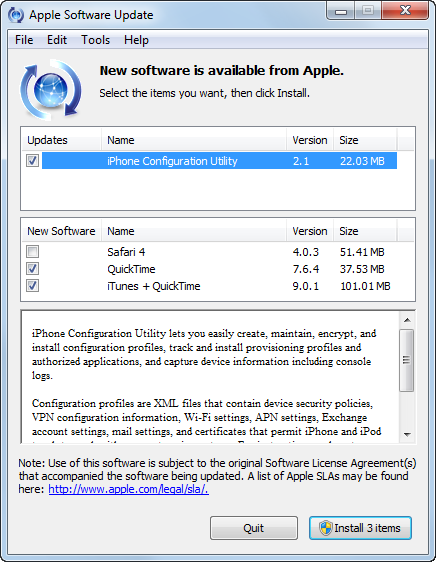 Apple Configuration Utility For Windows